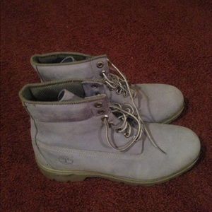 Men’s Timberland boots. Light blue.